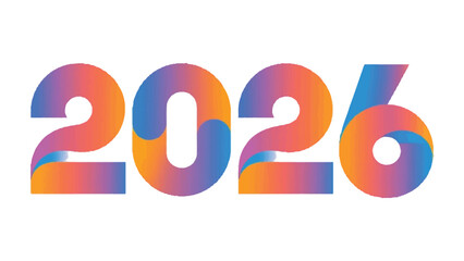 Visualizing the Future: A captivating depiction of the year 2026, rendered in a gradient of vibrant colors, symbolizing optimism, and innovation.