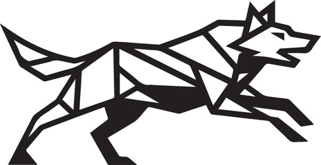 Geometric wolf white © Abu