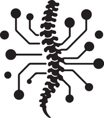 Spine technology icon white