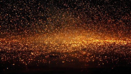 Fototapeta premium Glowing, dark abstract, granular composition, with shimmering particles creating a celestial effect