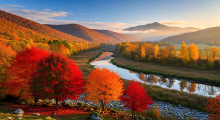 Naklejka premium autumn in the mountains