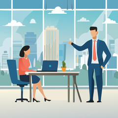 businessman in office