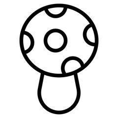 Mushrooms icon. Mushroom stem and cap, thin line design. The body of the fungus, linear symbols collection. isolated vector illustration.