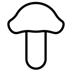 Mushrooms icon. Mushroom stem and cap, thin line design. The body of the fungus, linear symbols collection. isolated vector illustration.