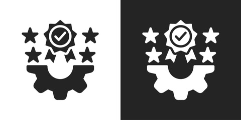Reliability Icon In Black And White Glyph Style