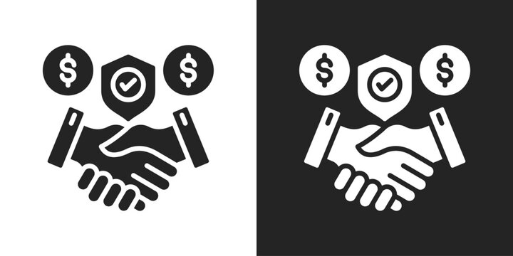 Integrity Icon In Black And White Glyph Style