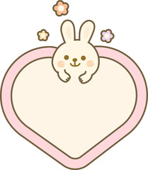Cute Bunny Themed Text Box Illustration