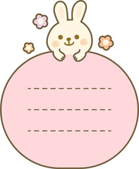 Cute Bunny Themed Text Box Illustration
