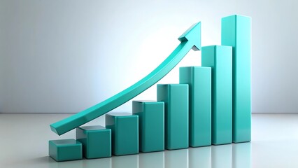 Green arrow graph showing upward trend and growth