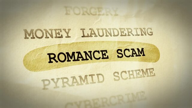 Romance Scam Text Highlight Animation &ndash; Documentary Style Effect