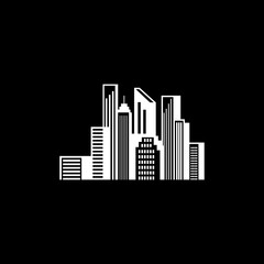 Naklejka premium city skyline silhouette