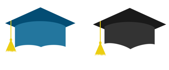 graduation cap and diploma icon symbol Flat vector illustration for graphic and web design.