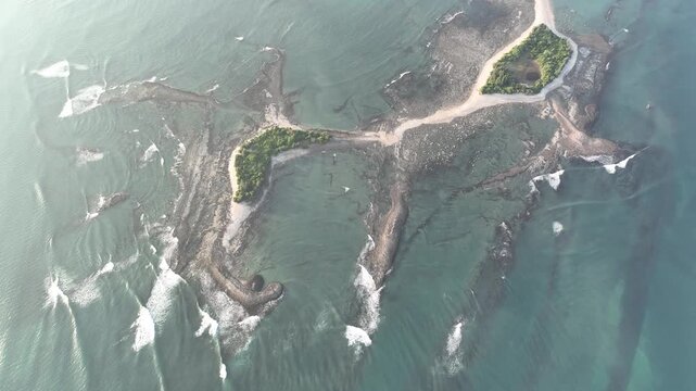 Aerial View of Small Coral Islets Near Saint Martin, Teknaf, Cox&rsquo;s Bazar, Bangladesh