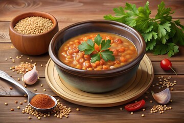 lentil soup with vegetables