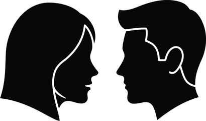 Avatar icon. Profile icons set. Male and female avatars. Vector illustration