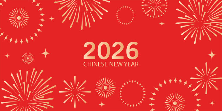 set of Chinese New Year 2026 poster ,cards, banner hongbao red envelope design vector. Luxury card template design with frame, lantern, cloud, flower in gold line art. Oriental illustration for cover,
