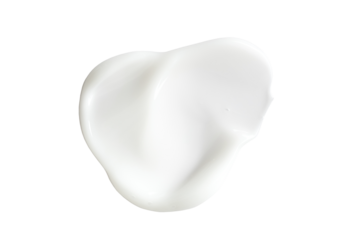 smear of cream texture on transparent background