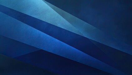 An abstract composition of overlapping blue planes, creating depth and dynamic visual interest