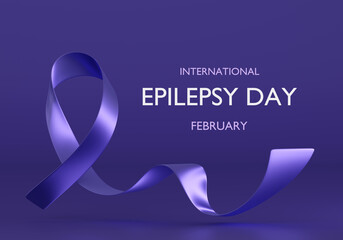 International Epilepsy Day Purple Ribbon Awareness
