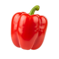 Vibrant Red Pepper: A perfectly ripe, succulent red bell pepper, its vibrant hue and smooth skin, ready to be a culinary delight.