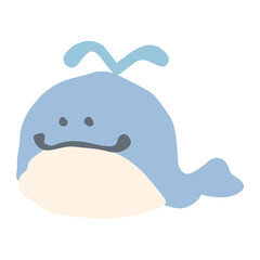 海のなかまたちシリーズ｜クジラ / Whale (Cute Simple Illustration)