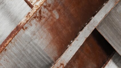 Obraz premium Abstract Rust and Wood Texture - Weathered Industrial Background.