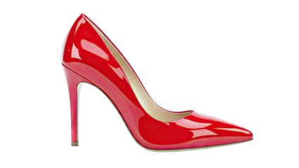Red High Heel Shoe Isolated on White