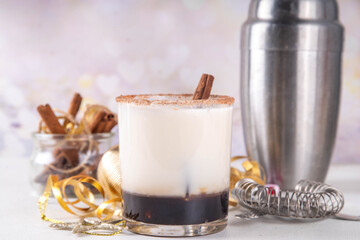 Gingerbread white russian Christmas cocktail