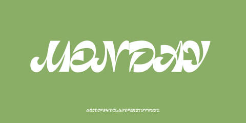 font MONDAY for four design