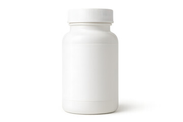 Clear Plastic Supplement Bottle With Blank Label Isolated PNG