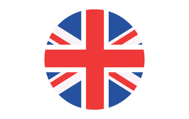 UK flag, Round Great Britain flag icon
