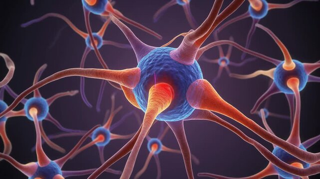 3D Animation of Neurons with Zooming Camera in Lateral Septum