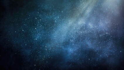 Obraz premium Dreamy cosmic nebula with celestial stardust particles and moody colors on a dark background