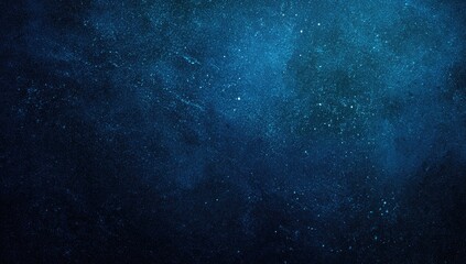 Naklejka premium Moody, abstract blue textured background with subtle grain and scattered light, evoking space