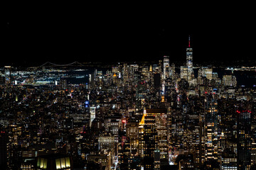 Naklejka premium new york city at night