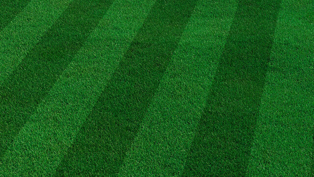 Green grass texture background. A perfectly manicured Sports field / Pitch / Garden Lawn wallpaper with stripes.