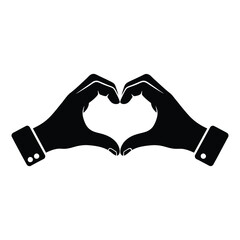 Heart shape formed by two human hands