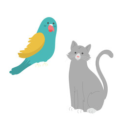 animal, dog, pet, kitten, vector