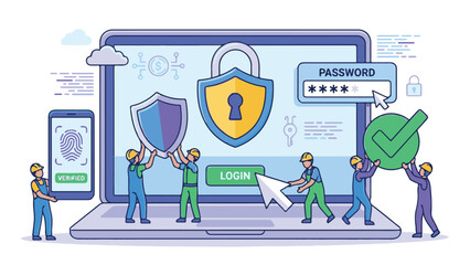 Cybersecurity and Digital Identity Verification with Laptop and Smartphone