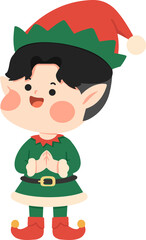 Cartoon Christmas Elf boy Illustration