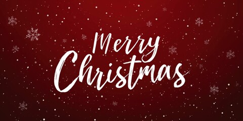 Merry Christmas Calligraphy Typography Holiday Background