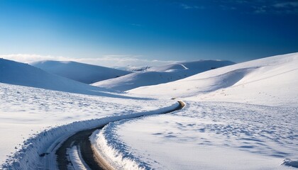 ski track in the alps