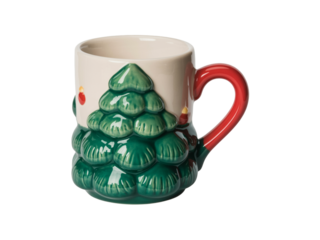 Christmas tree cup holiday png element, isolated on transparent background