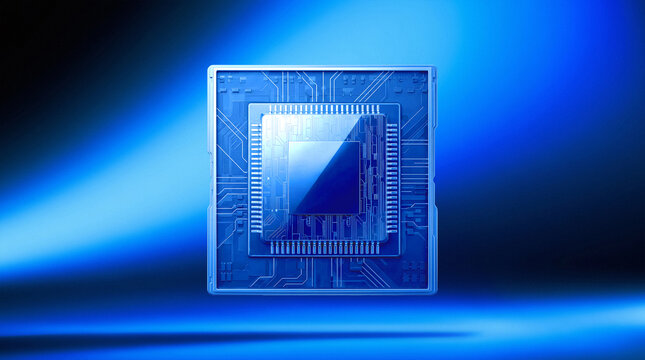 Blue CPU Chip