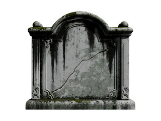weathered and moss-covered historical markers old grave stone png element, isolated on transparent background