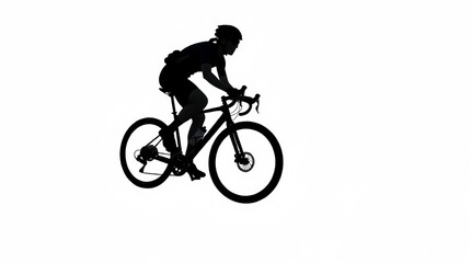silhouette of a cyclist