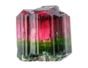 Multicolored crystalline mineral specimen on dark backdrop