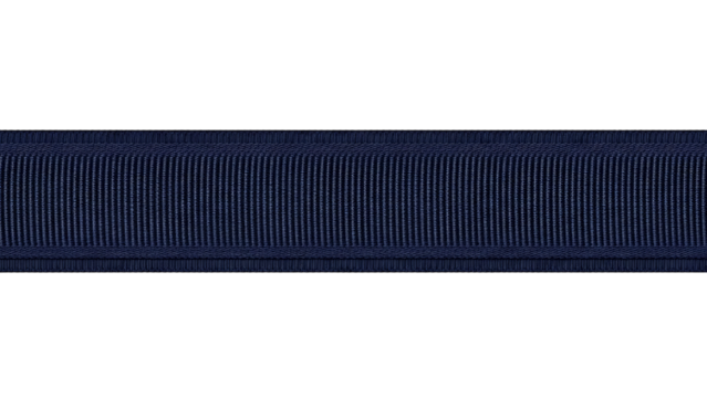 Transparent background closeup of dark blue textured fabric trim or ribbon edge isolated on transparent background - Powered by Adobe