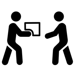 vector illustration of a man delivered package to the customer	