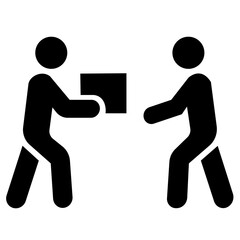 courier delivers ordered package
